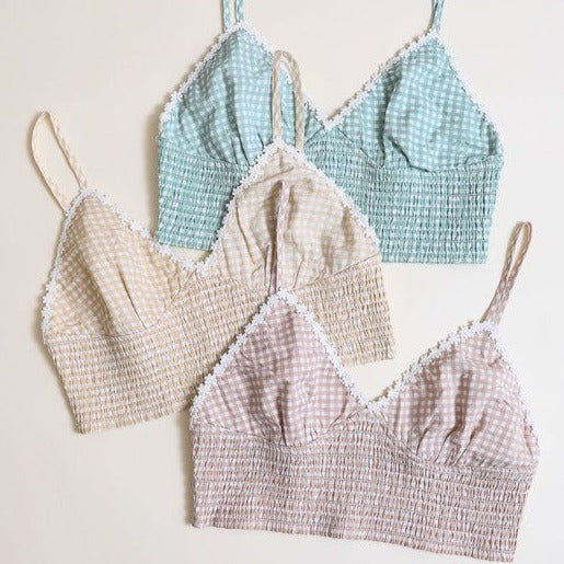 Carrie Smocked Plus Size Bralette