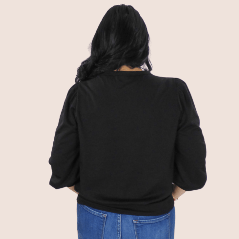 Our Balloon Long Sleeve Sweater is a fun and lightweight knit that's flattering on everyone. Relaxed Not too fitted, sits on the hips. Ideal for layering or wearing on its own. 
