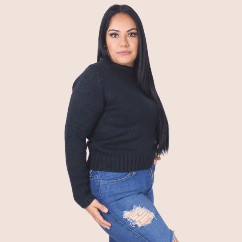 Our ribbed knit sweater features a slim fit silhouette and stretchy rib knit to give it a slimmer, modern fit that's just as comfortable as it is stylish.