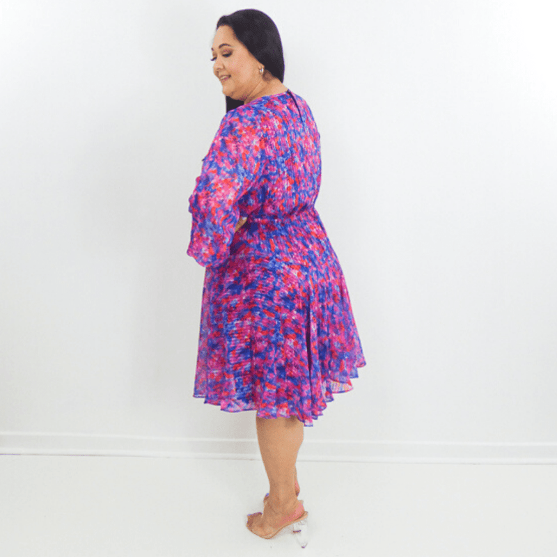 Fun and flirty, this Floral Printed Ruffled Plus Size Mini Dress is a chic way to greet the world. Featuring sheer long sleeves and ruffled skirt add to its overall charm.