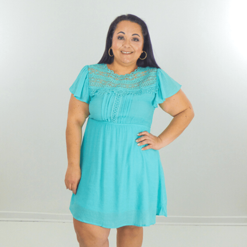 Women's plus outlet size turquoise dress