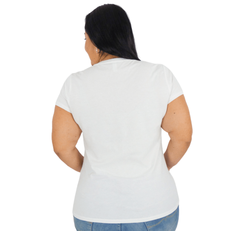 Plus Size V-Neck Lightweight Stretchy Basic Short Sleeve T-Shirt is great for layering and it creates a sleek and slimming look on any body type.