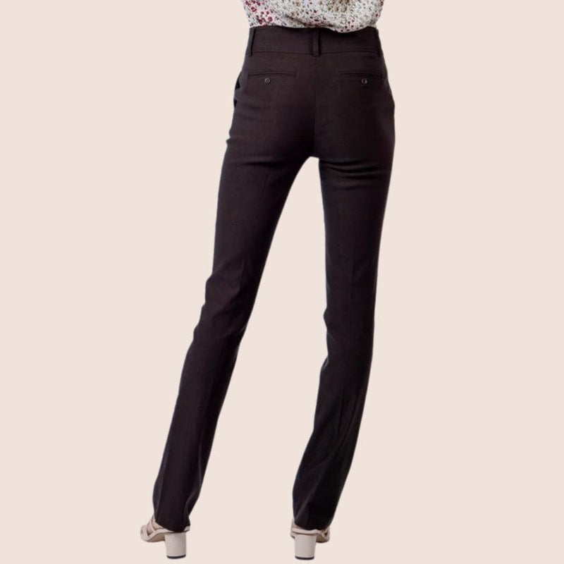 Straight pant, with extra wide heavy belt loop band helping you keep everything in. High waist for extra coverage