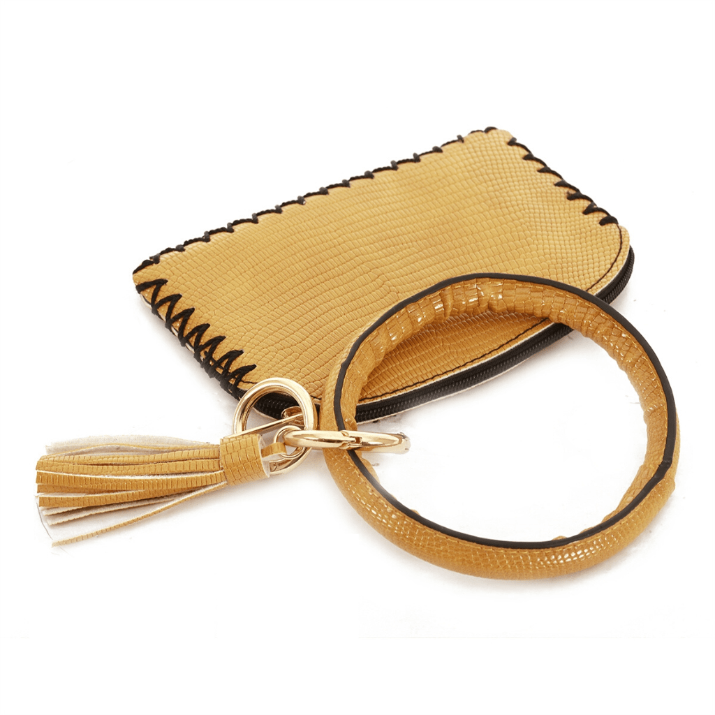 This vegan leather key ring with wallet attachment is both stylish and practical. The wallet portion has plenty of room for your ID, credit card, cash or receipts.